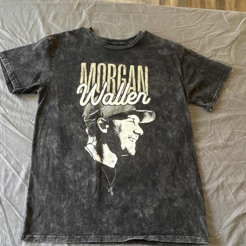 Morgan Wallen Black Acid Wash Graphic Women’s T-Shirt XL Country Music Truck